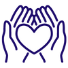 hands holding a heart icon